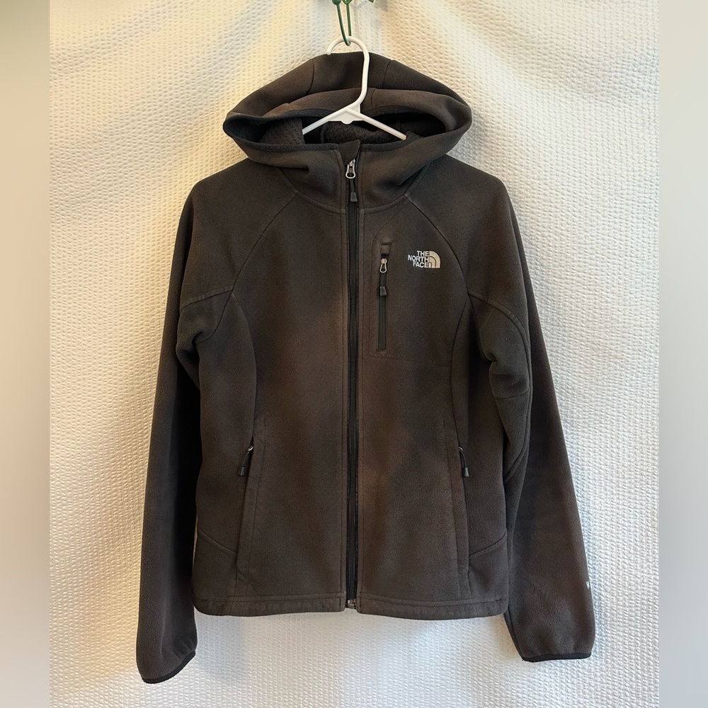 THE NORTH FACE Windwall Brown Hooded Softshell Jacket Women's Medium Full Zip